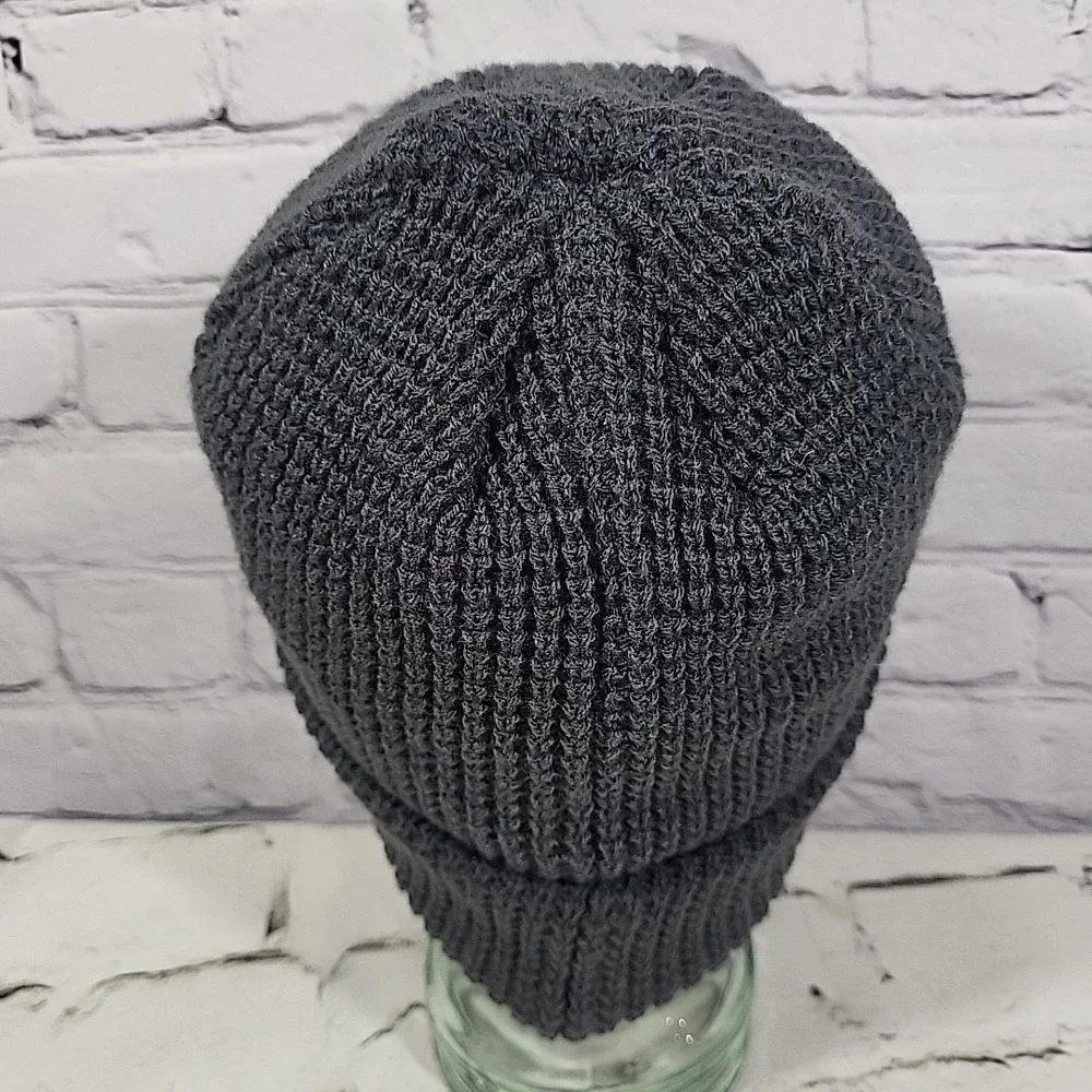 Subaru Waffle Knit Beanie Hat Unisex O/S Gray Mountain‎ Patch Adventure Ski Cap